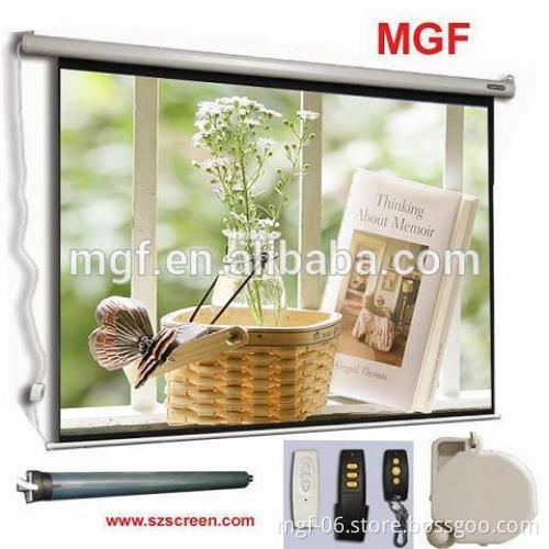 84" Motorized Screen for Projector with Semi-circle Casing/Matte White Electric Projection Screen/Motorized Screen